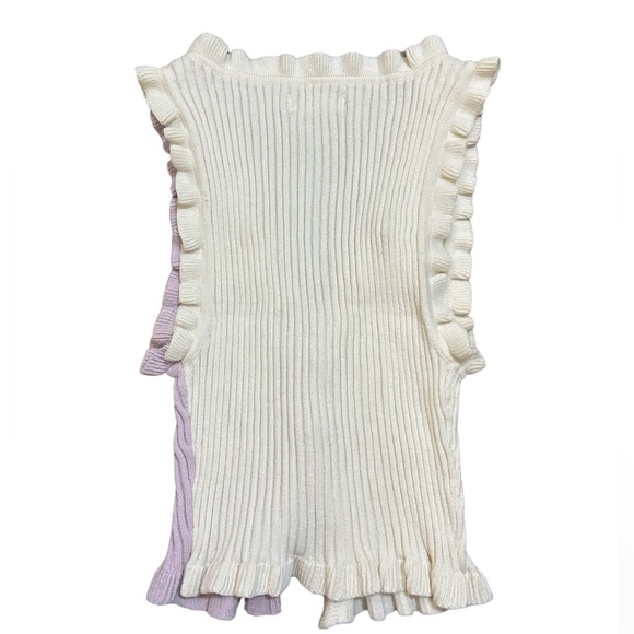 Aeropostale White Purple Crop Top Size Small - Picture 2 of 3